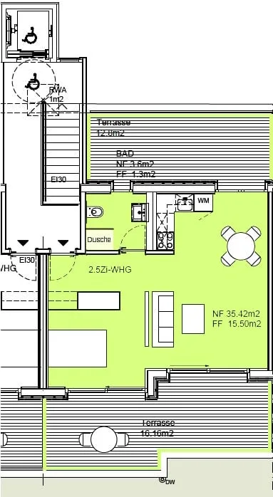 Moderne 2.5-Zimmer-Attikawohnung mit zwei grosszügigen Terrassen in Nidau – Foto 12 von 12