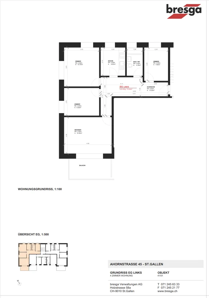 Appartamento di 4 locali ristrutturato con balcone a St. Gallen – foto 12 di 12