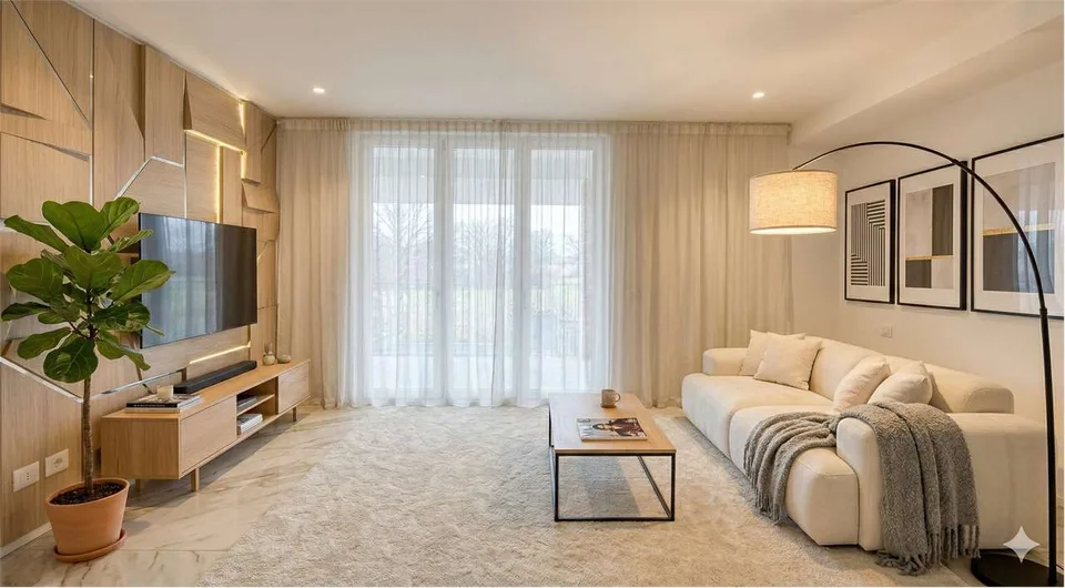 Neue und geräumige Dreizimmerwohnung mit großem Terrassenbereich in einer Residenz mit Swimmingpool – Foto 2 von 13
