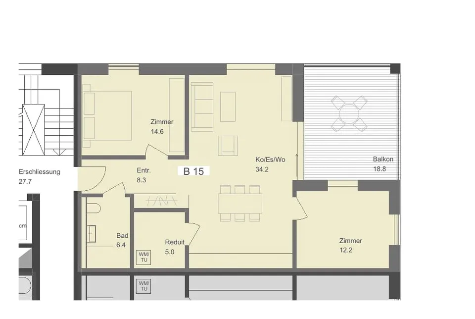 3.5 Zimmer Wohnung in Schaffhausen – Foto 7 von 8