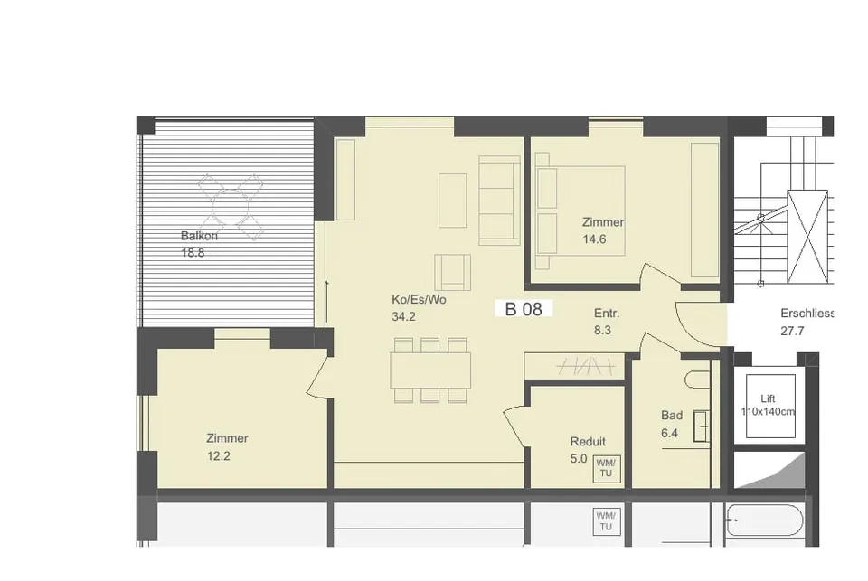 3.5 Zimmer Wohnung in Schaffhausen – Foto 8 von 9