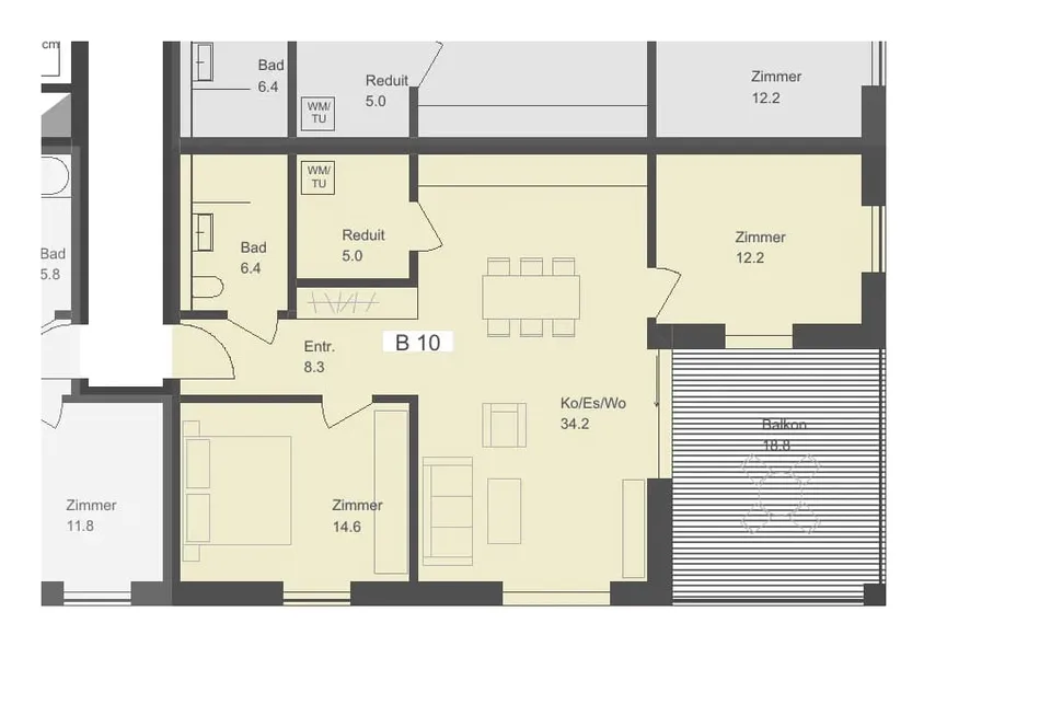 3.5 Zimmer Wohnung in Schaffhausen – Foto 7 von 8