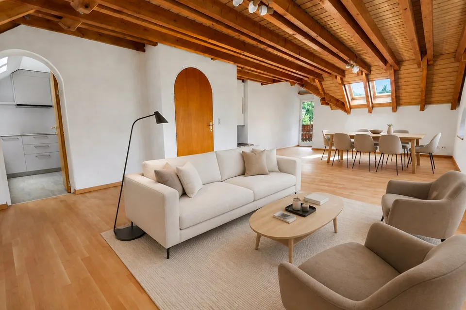 Joyau rénové 3,5 pièces appartement duplex avec cheminée et grand balcon à Dättwil – photo 10 sur 12