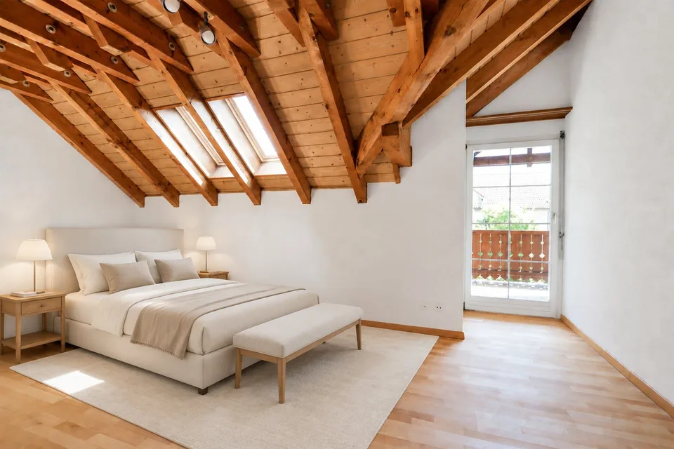 Joyau rénové 3,5 pièces appartement duplex avec cheminée et grand balcon à Dättwil – photo 7 sur 12