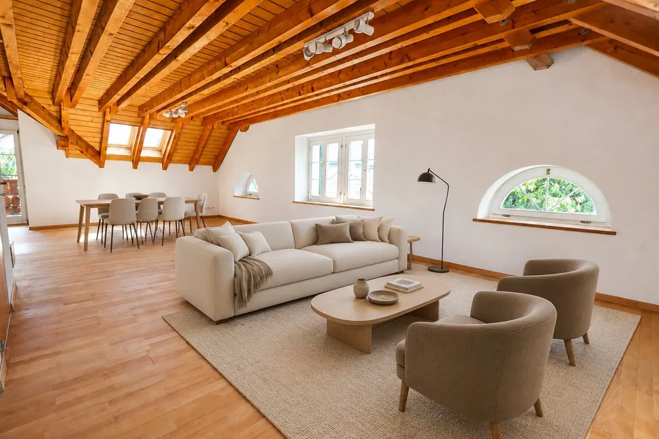 Joyau rénové 3,5 pièces appartement duplex avec cheminée et grand balcon à Dättwil – photo 9 sur 12