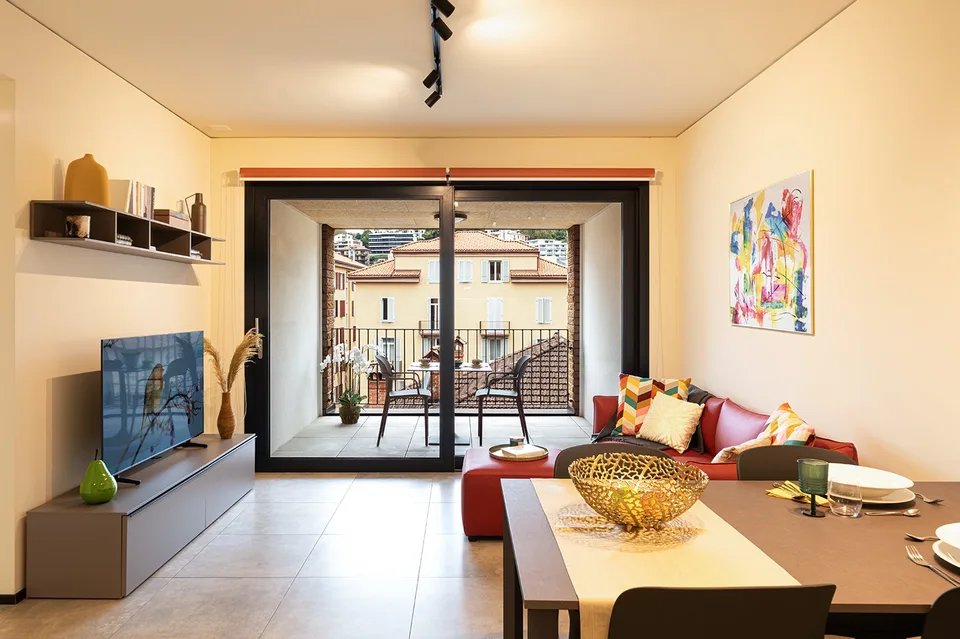 LUGANO CENTRE - APPARTMENT 2,5 PIÈCES À LOUER AVEC TERRASSE (ref. 103) – photo 3 sur 16