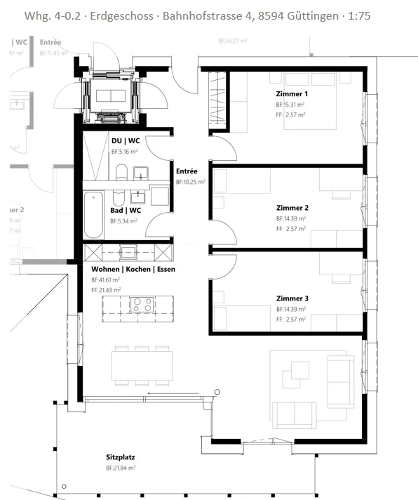 Construction neuve Minergie-P au centre du village – appartement 4,5 pièces avec espace de séjour ou grand balcon – photo 14 sur 26
