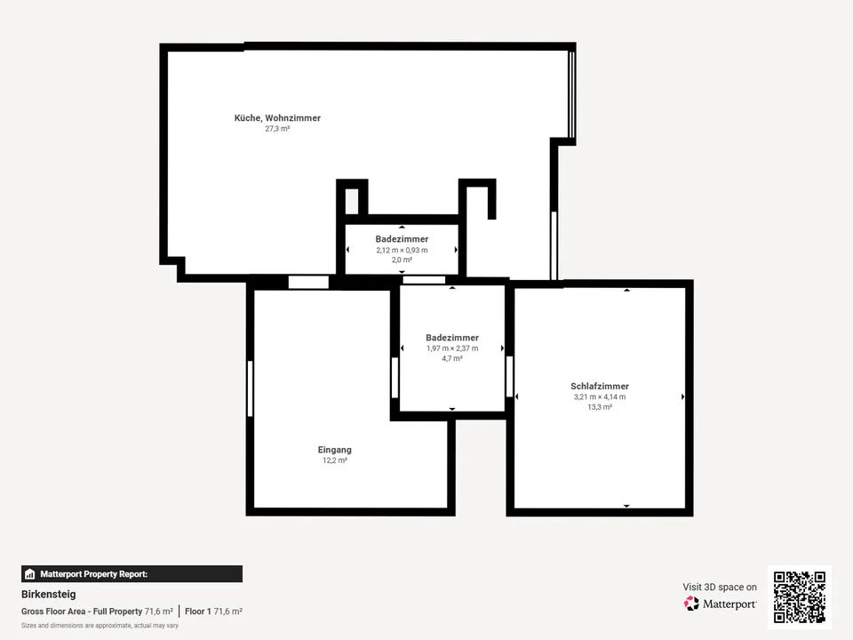 Frisch renovierte 2.5-Zimmer-Wohnung mit privatem Garten – Foto 13 von 13
