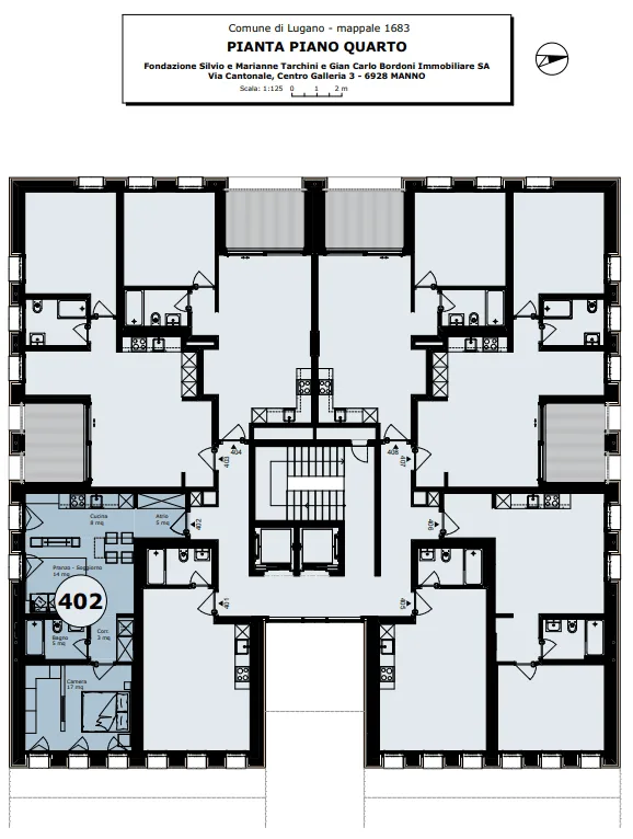 LUGANO ZENTRUM - HELLES 2.5-ZIMMER-WOHNUNG MIT EIGENER WASCHKÜCHE ZU VERMIETEN (rif. 402) – Foto 15 von 15
