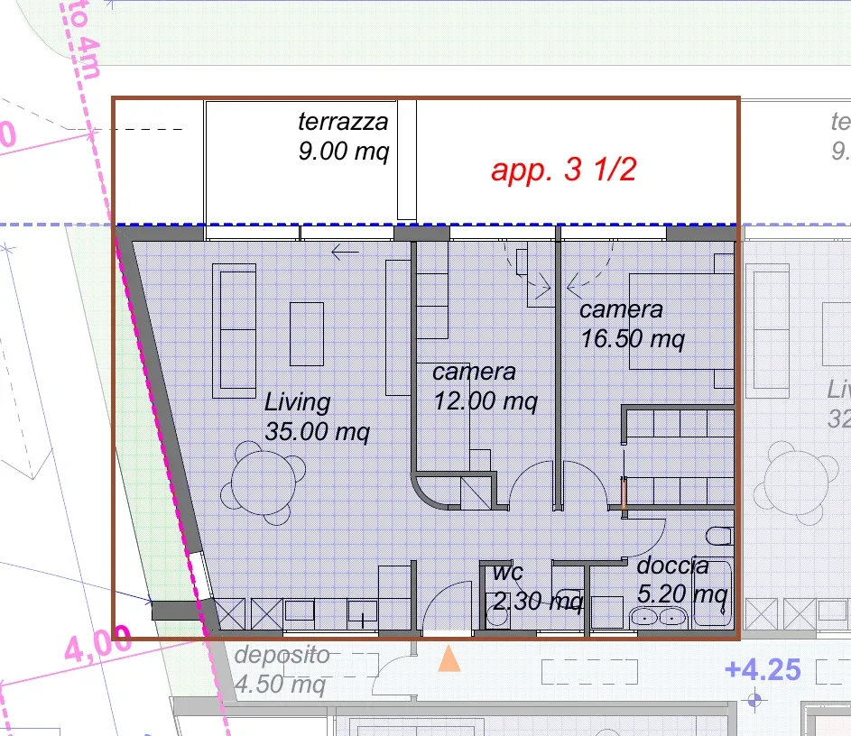 Moderno appartamento 3½ locali con terrazza e vista sulle montagne A01 – Foto 7 von 7
