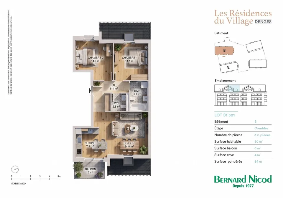 Neue 3.5-Zimmer-Wohnung mit Balkon – Foto 7 von 9