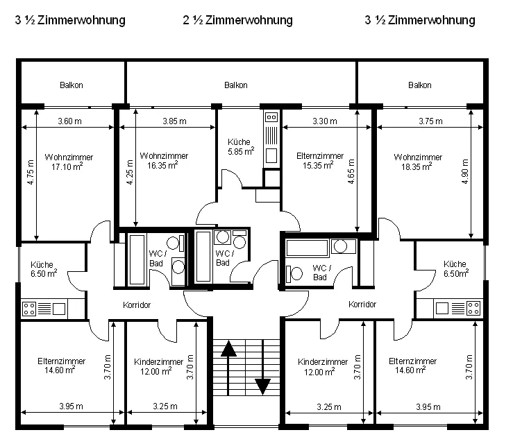 3 1/2 Zimmerwohnung; sonnig, ruhig und hell – Foto 12 von 17