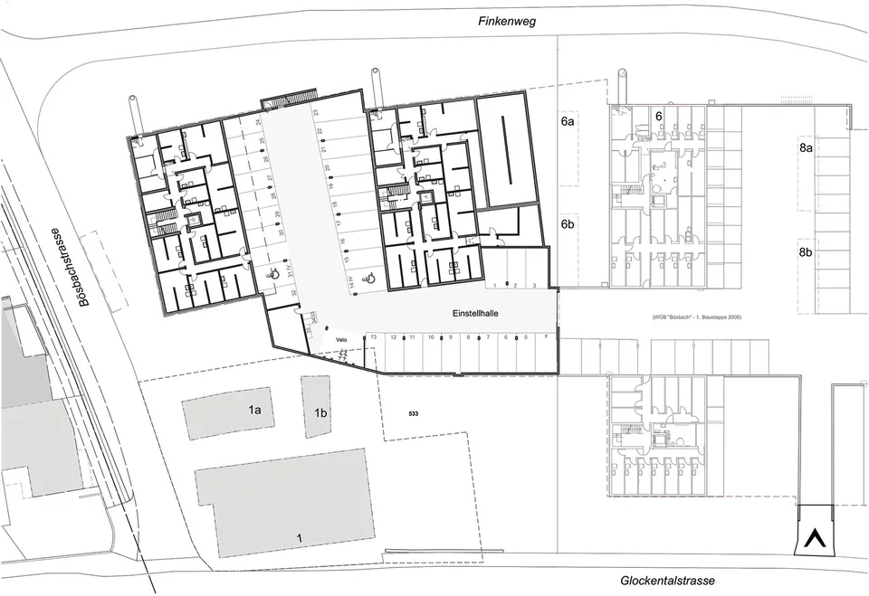 Neue Einstellhallenplätze zu vermieten – Glockentalstrasse 7, Steffisburg – Foto 2 von 3