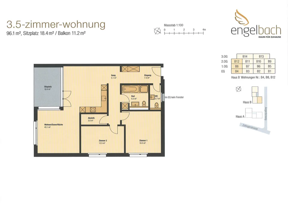 Appartamento luminoso 3.5 locali a Strengelbach – foto 9 di 10