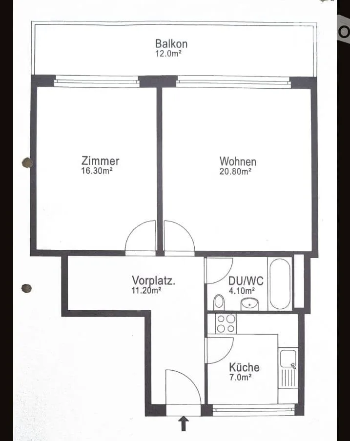 Renovierte 2 Zimmerwohnung direkt am Wald und doch zentral – Foto 5 von 5