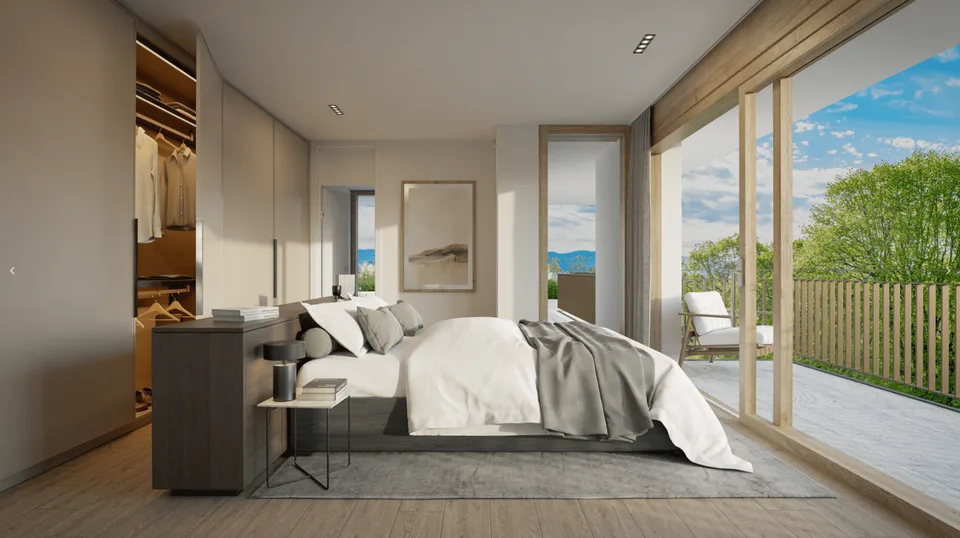 ANIÈRES - Luxuswohnung mit großer Terrasse und Seeblick – Foto 3 von 13