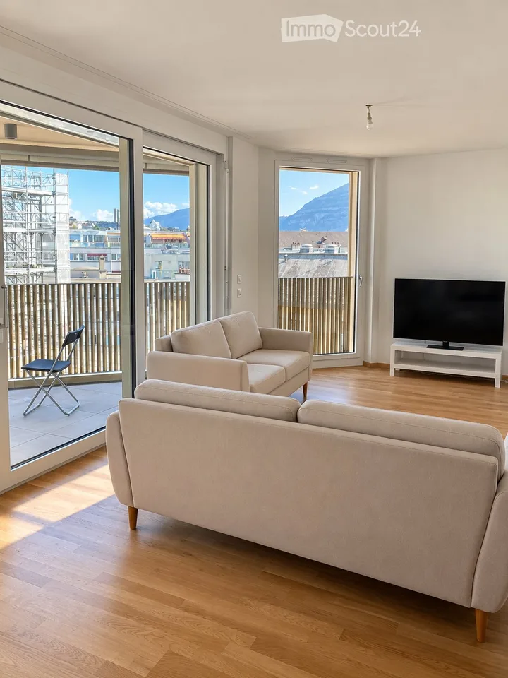 6 Zimmer 132 m2, 7. Etage, 4 Schlafzimmer, 2 Balkone, Blick auf Salève – Foto 3 von 13
