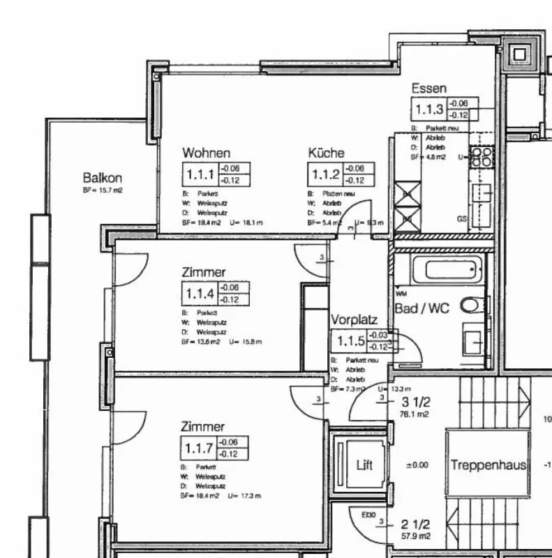 Befristete 3.5-Zimmer-Wohnung mit Seesicht in Kilchberg – Foto 6 von 7