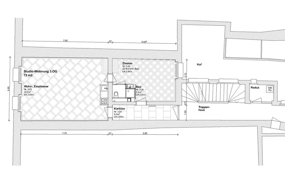 Appartement de 2 pièces élégant et spacieux dans la vieille ville – photo 2 sur 4