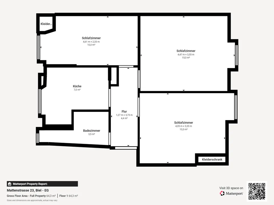 Charmante 3-Zimmer-Wohnung im Erdgeschoss in Biel/Bienne – Foto 8 von 8