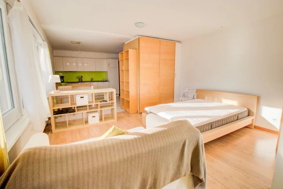 Sehr großes möbliertes Studio mit privater Parkplatz – Foto 7 von 10