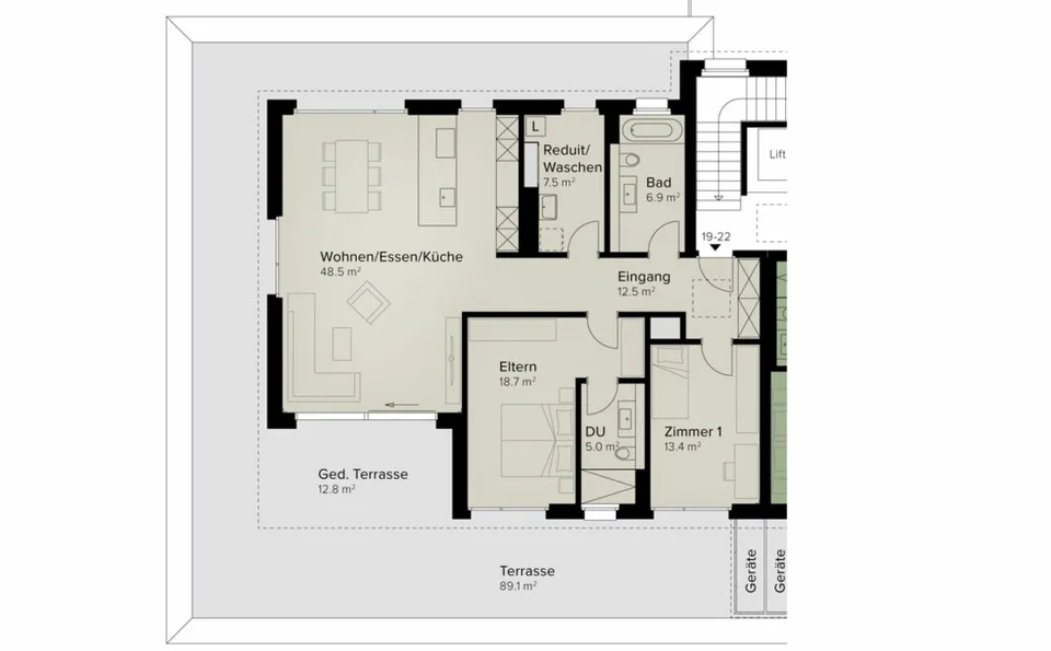 152 m² | Appartamento attico 3.5 locali | Prima occupazione | Progetto di nuova costruzione – foto 9 di 12