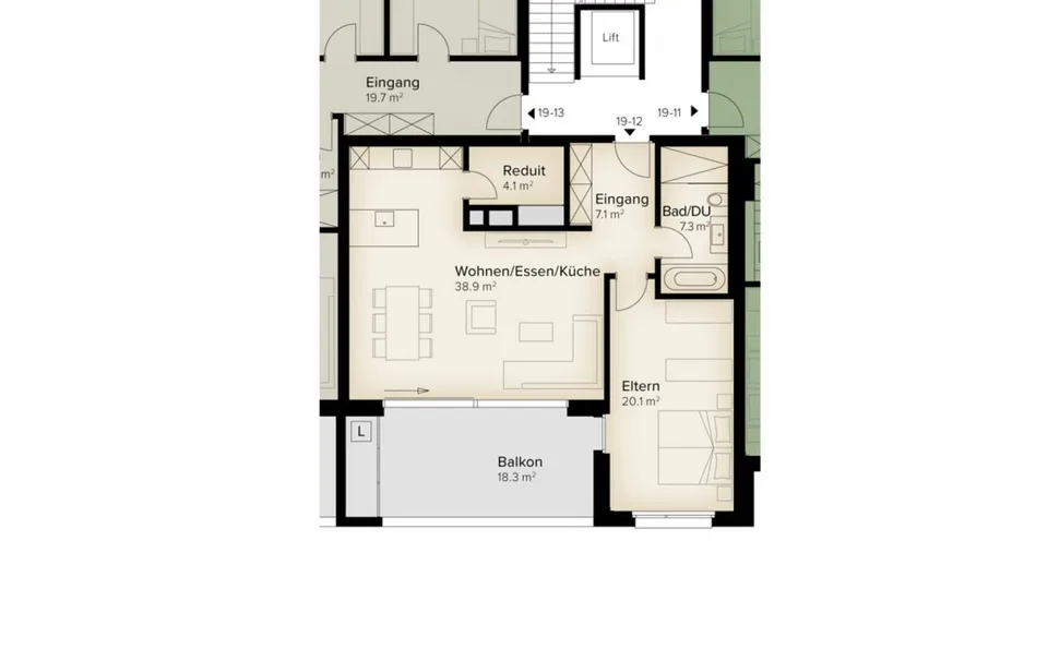 120 m² | 2,5 pièces appartement au premier étage | Première occupation – photo 9 sur 12