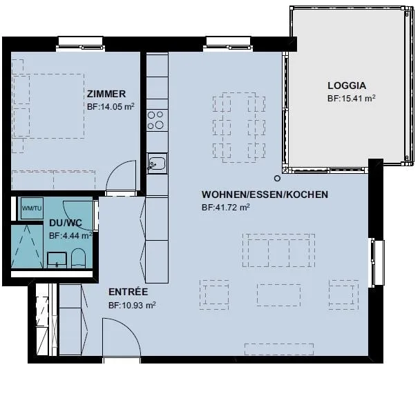 Appartement de rêve avec grande loggia – photo 5 sur 5