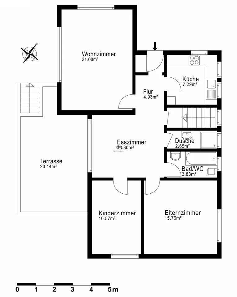 Casa unifamiliare ben curata con bel giardino – foto 12 di 13