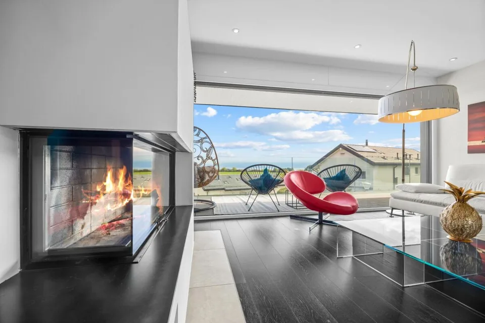 Villa contemporanea con vista panoramica sul Lago di Ginevra e le Alpi – foto 5 di 21