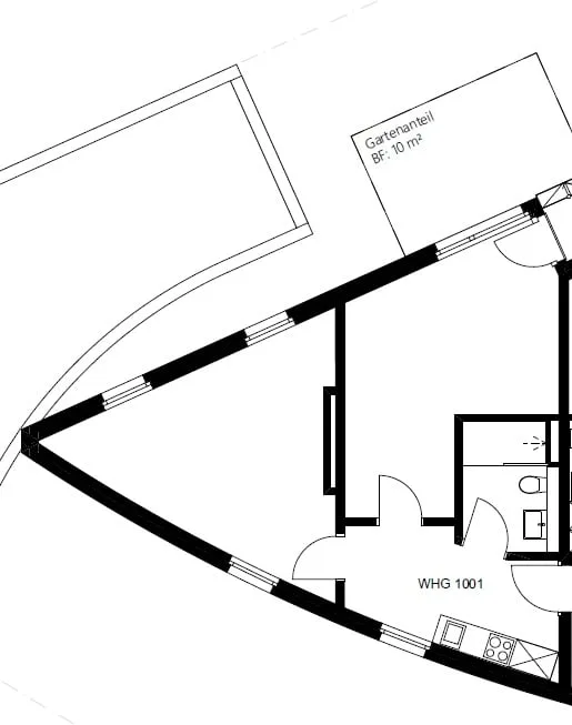 Erstbezug, moderne 2-Zimmer-Wohnung in Zürich mit Terasse – Foto 5 von 6