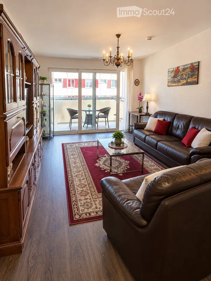 Zu vermieten 2 1/2-Zimmer-Wohnung mit Begleitung – Foto 2 von 3