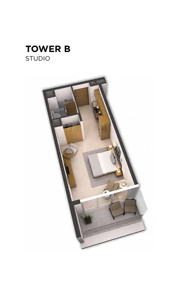 Luxuriöse möblierte Apartments in Aykon City Tower B Dubai – Foto 6 von 8