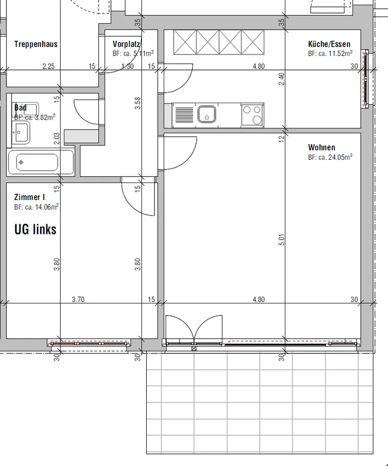 Ampio appartamento 2.5 locali con area giardino – foto 9 di 9