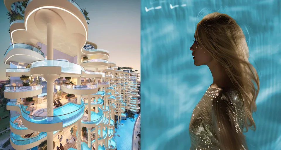 Appartamento di lusso Couture By Cavalli 3 camere con piscina privata a Dubai – foto 6 di 8