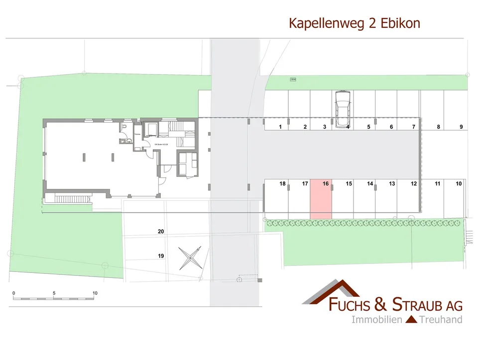 Überdachter Aussenparkplatz im Zenrum/Nähe Bahnhof – Foto 2 von 2