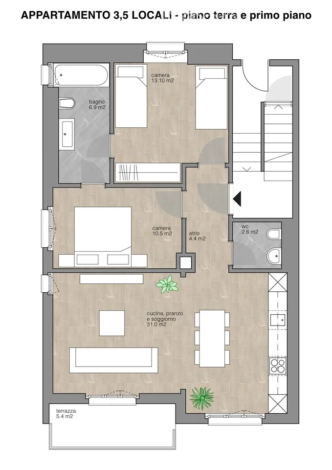 Modernes 3.5-Zimmer-Apartment im Herzen von Airolo – Foto 2 von 5