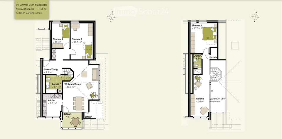 Bright attic maisonette in the center of Teufen – with 2 underground parking spaces – photo 4 of 15