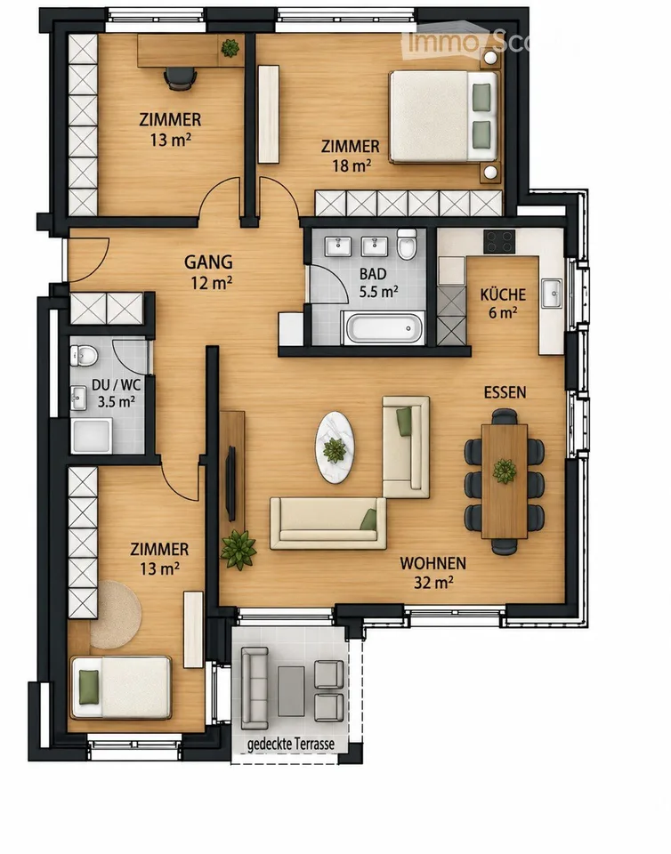 4.5-Zimmer-Gartenwohnung an top Lage in Brunnen SZ – Foto 11 von 11