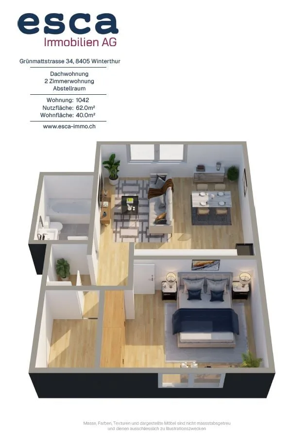 Renovated 2-room attic apartment – photo 11 of 12