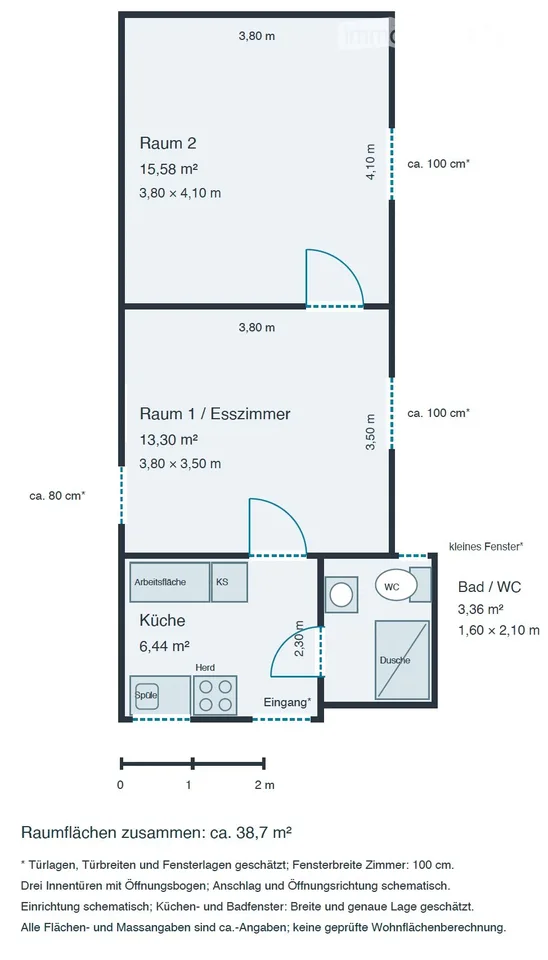 einfache Altbauwohnung mit charaktervollen Holzverkleidungen – Foto 5 von 5