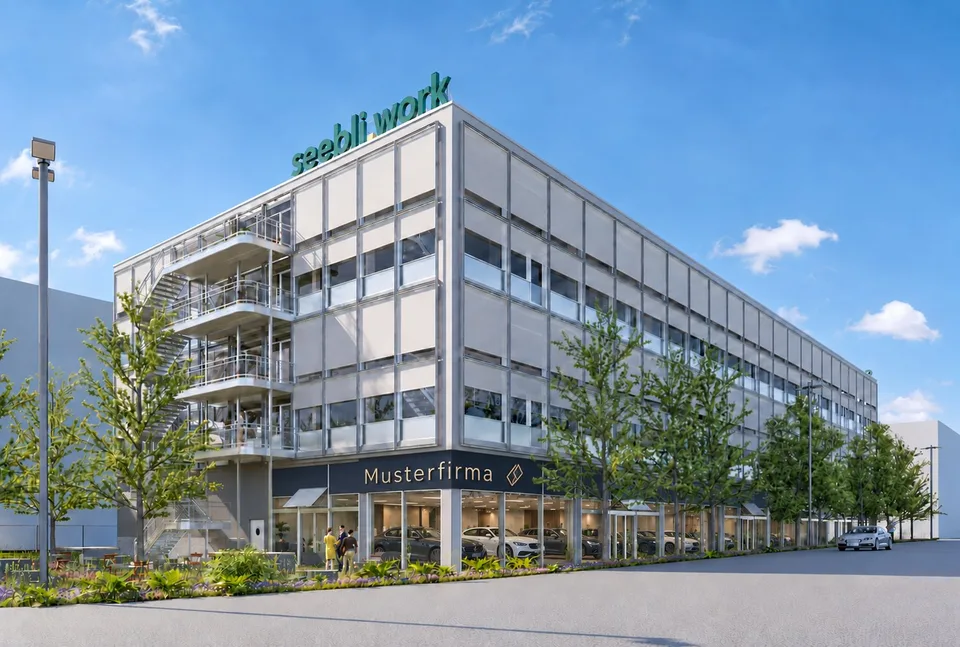 Auto-Showroomfläche im EG mit Anlieferung & Gewerbeteil – bis 1’350 m² – Foto 3 von 13