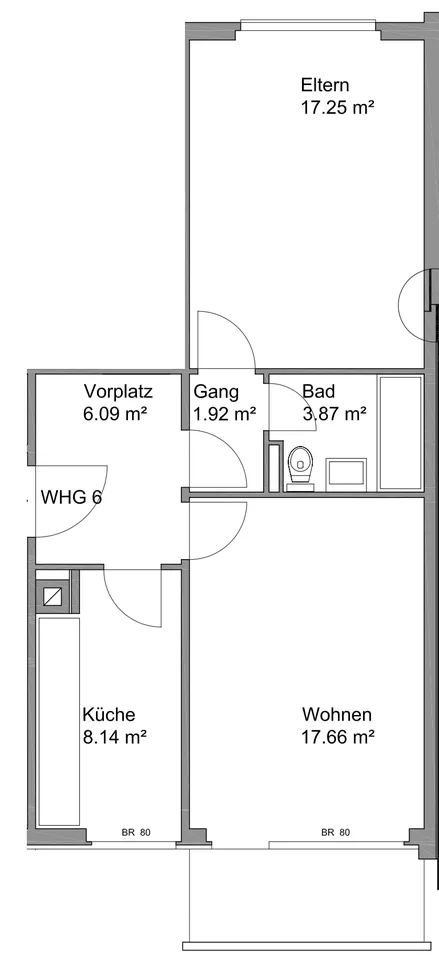 appartamento moderno, spazioso 2.5 locali con balcone in una posizione tranquilla – foto 7 di 7