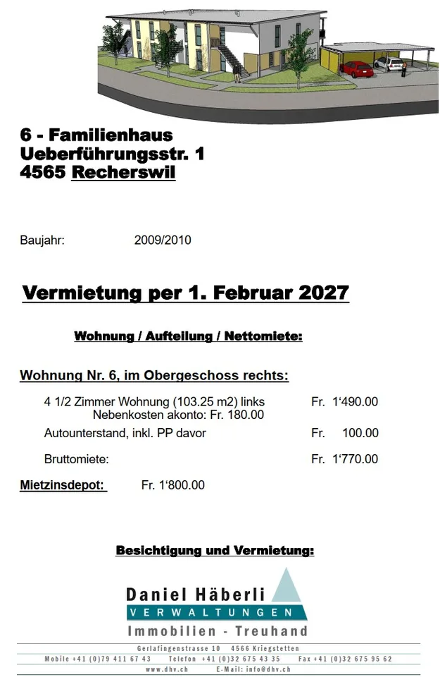 4 1/2 Zimmerwohnung Obergeschoss – Foto 11 von 11