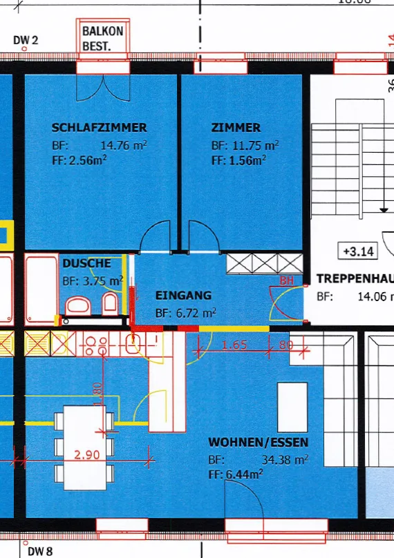 Charmante 3.5-Zimmerwohnung in Emmen mit Balkon – Foto 7 von 8