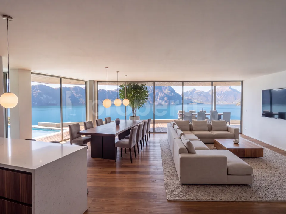 Villa Laurus, Vista sul Lago, Piscina, Attico Nuova Costruzione a Weggis – foto 2 di 13