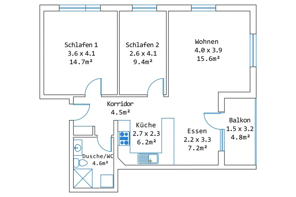 Ihr neues Zuhause: Helle 3.5-Zimmer-Wohnung mit Balkon – Foto 20 von 20