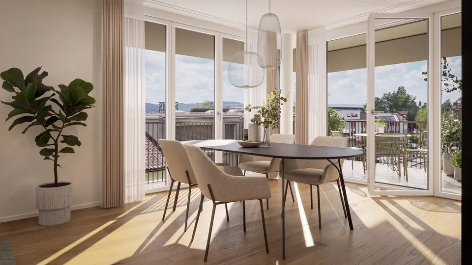 Stilvolle 4.5 Zimmer-Maisonettewohnung mit Balkon – Foto 3 von 7