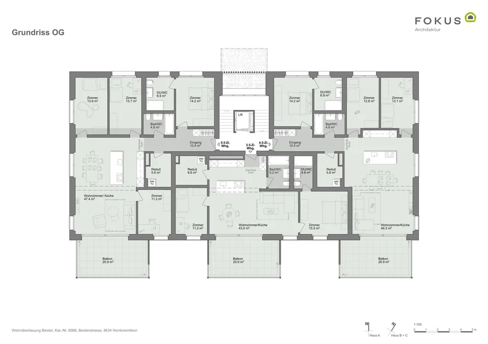 Moderne 5.5-Zimmer-Neubauwohnungen in Hombrechtikon – Foto 9 von 11