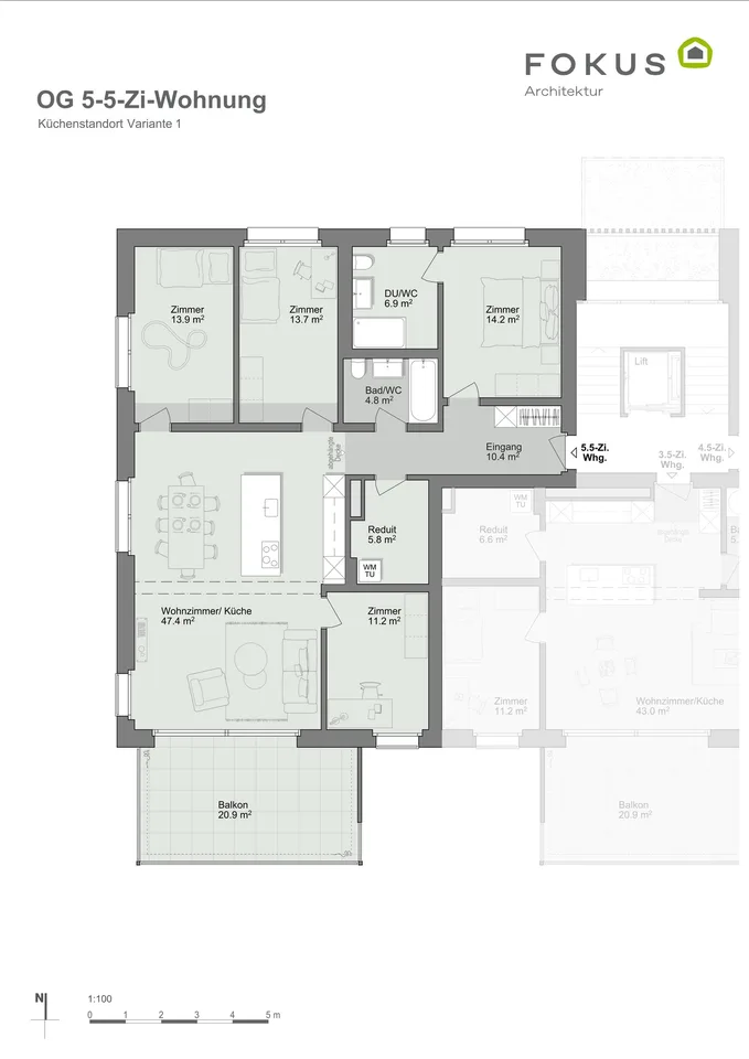 Moderne 5.5-Zimmer-Neubauwohnungen in Hombrechtikon – Foto 10 von 11